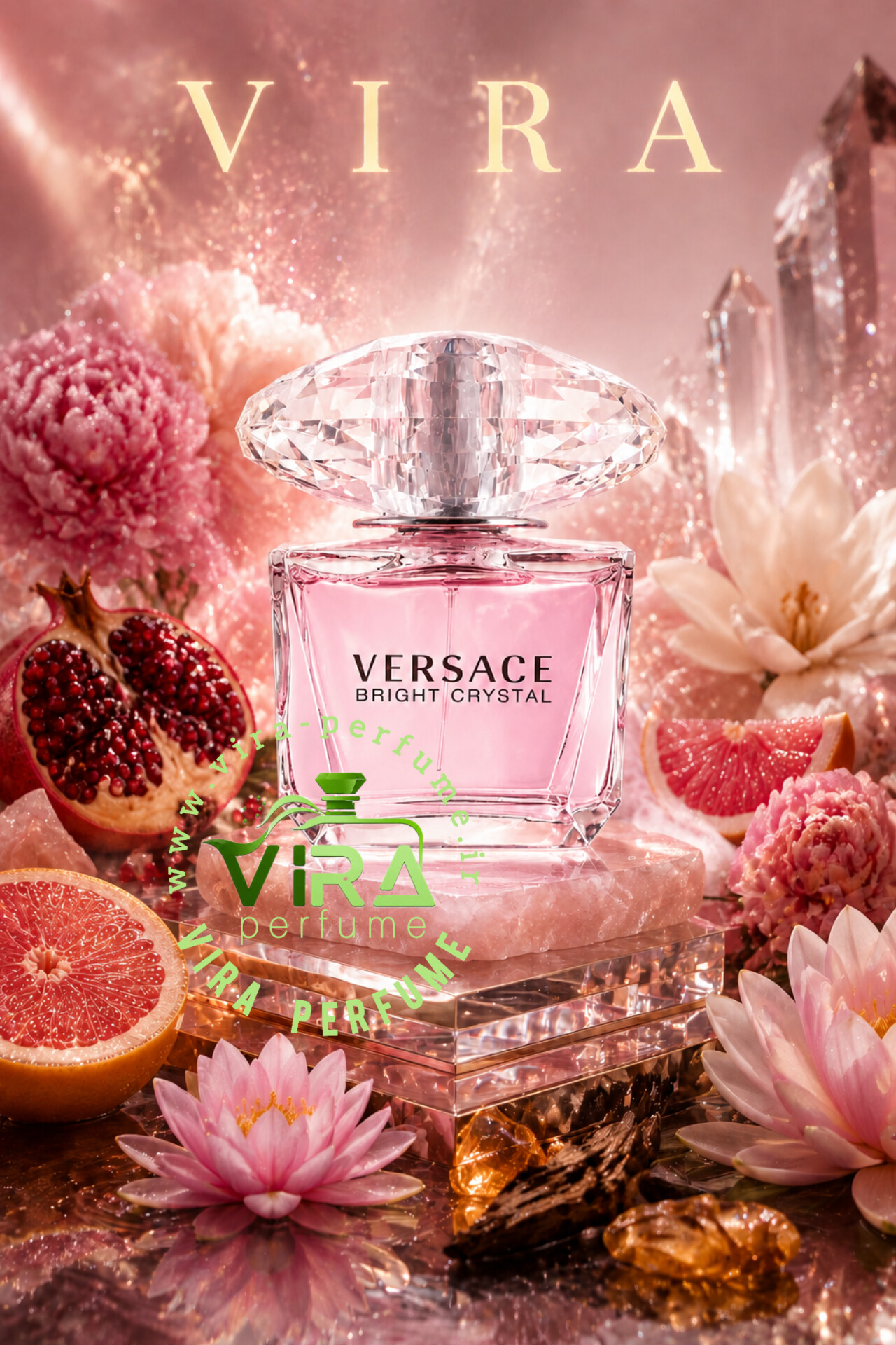 ورساچه صورتی-برایت کریستال اسانس گرمی سوئیسی | Versace Bright Crystal